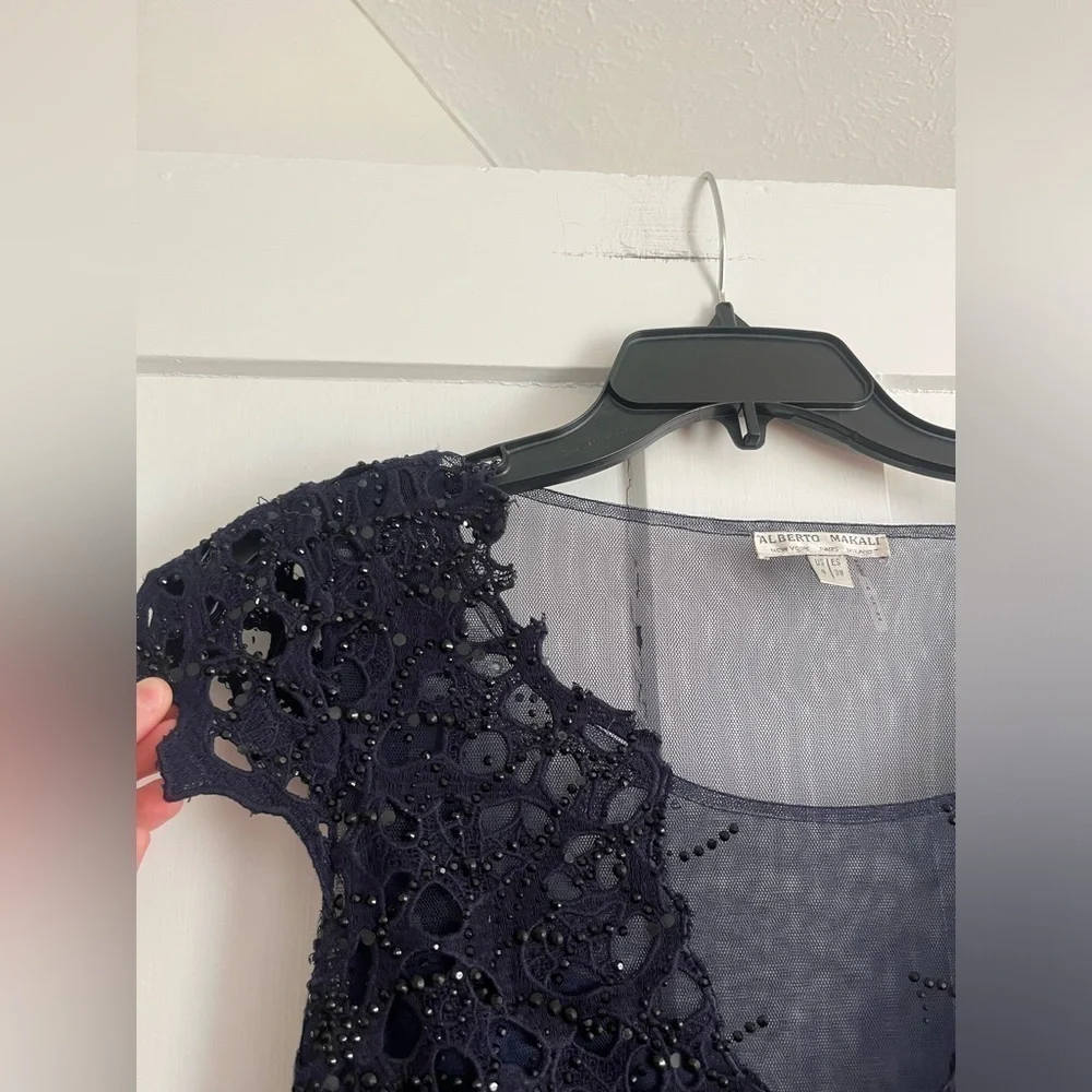 Alberto Makali Beautiful open back mini Sequined cocktail Dress Size 8